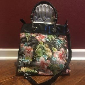 Galian New York Silver Studded Crossbody Bag